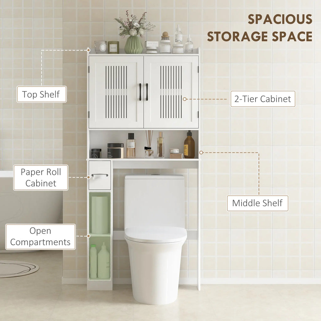 Étagère de rangement à suspendre aux toilettes, organisateur de salle de bain avec étagère réglable, porte-papier toilette pour salle de bain, linge