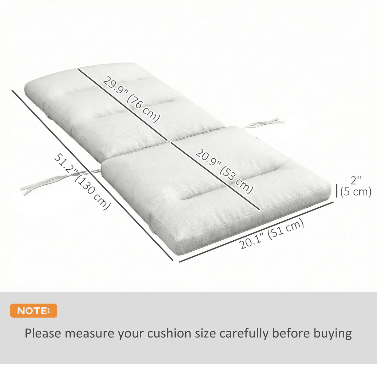 Coussins de rechange pour chaises de patio Adirondack, avec dossier et attaches, lot de 2, gris clair