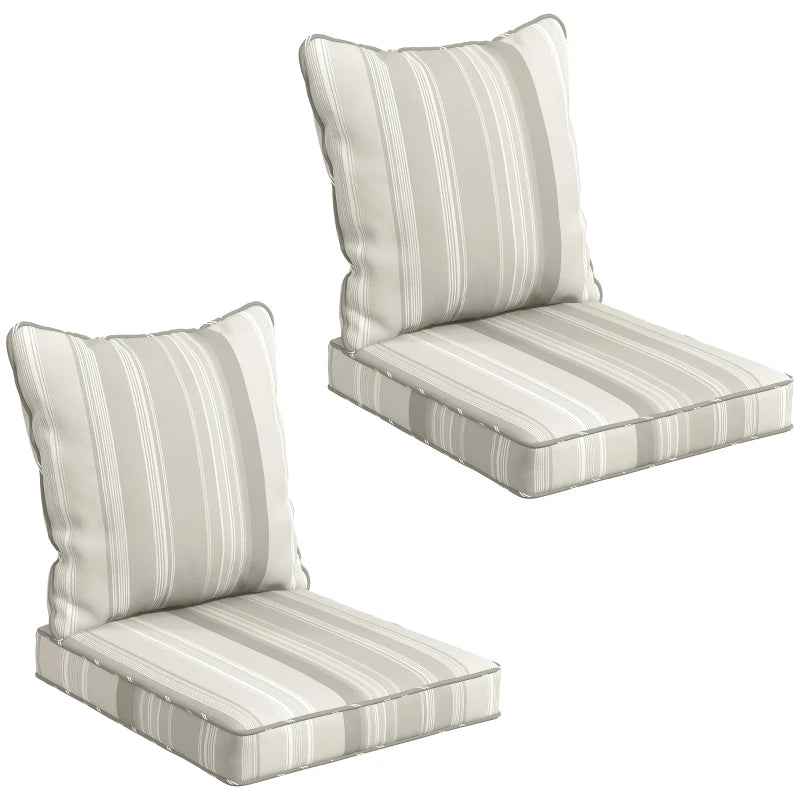 Ensemble de coussins de chaise, gris
