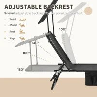 Ensemble de 2 chaises longues pliantes