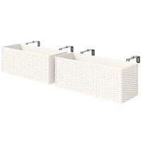 Lot de 2 pots de fleurs suspendus de 50 cm