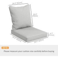 Ensemble de 2 coussins de rechange (assise + dossier)
