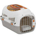 Cage de transport rigide pour animaux de compagnie, niche en plastique pour petits chiens et chats, cage portable avec porte en fil d'acier