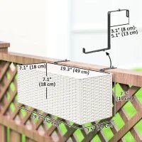 Lot de 2 pots de fleurs suspendus de 50 cm