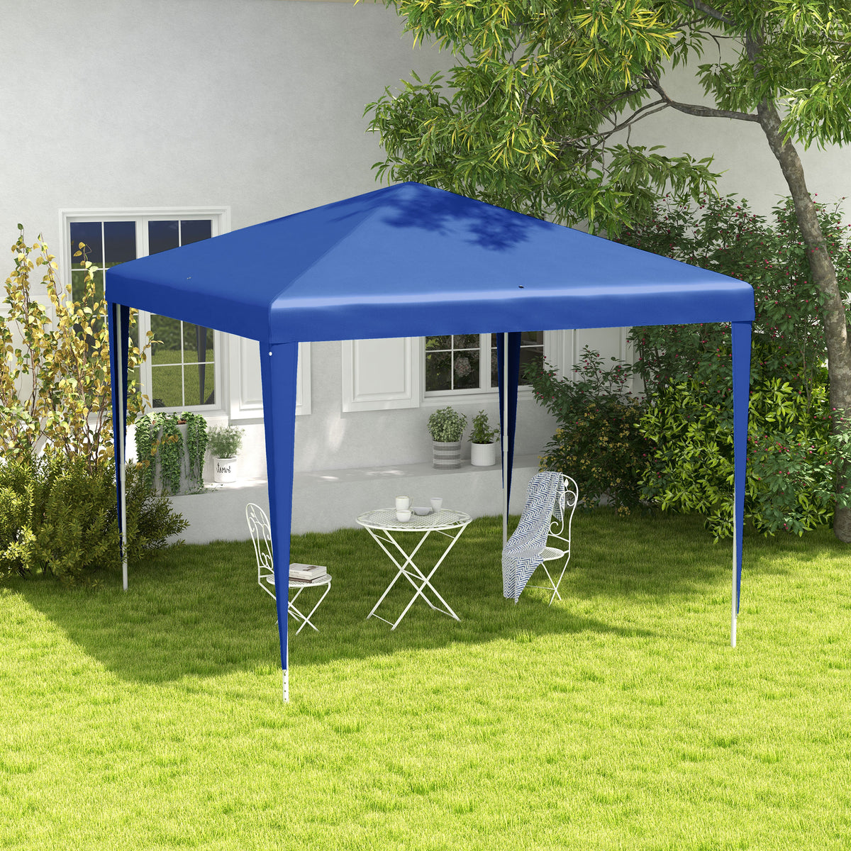 Chapiteau tente pliante 9 x 9 pi bleu