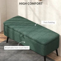Banc ottoman avec rangement 40 po, vert foncé