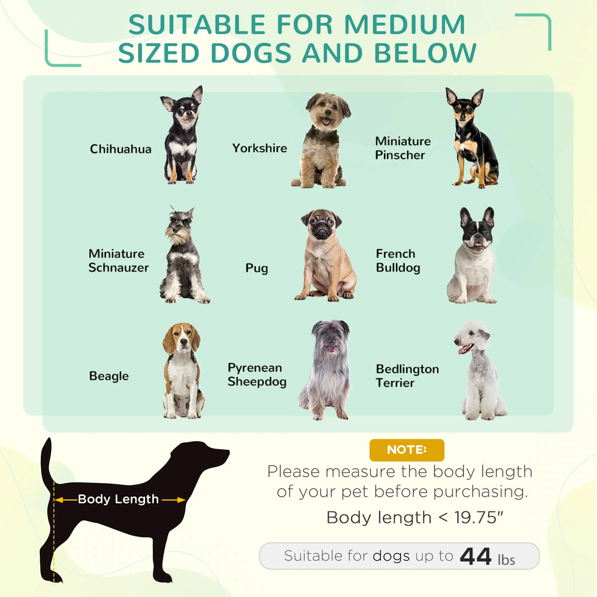 Lit surélevé rafraîchissant pour chiens de taille moyenne, avec auvent, couleur café