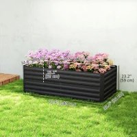 Jardinière surélevée galvanisée