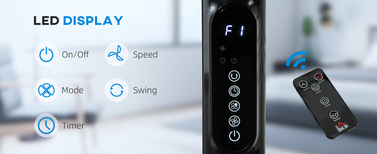Ventilateur sur pied avec télécommande