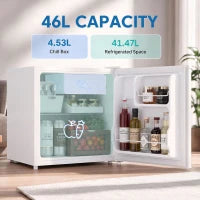 Mini-réfrigérateur 46 L avec congélateur, blanc