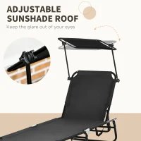 Ensemble de 2 chaises longues pliantes