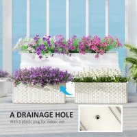 Lot de 2 pots de fleurs suspendus de 50 cm