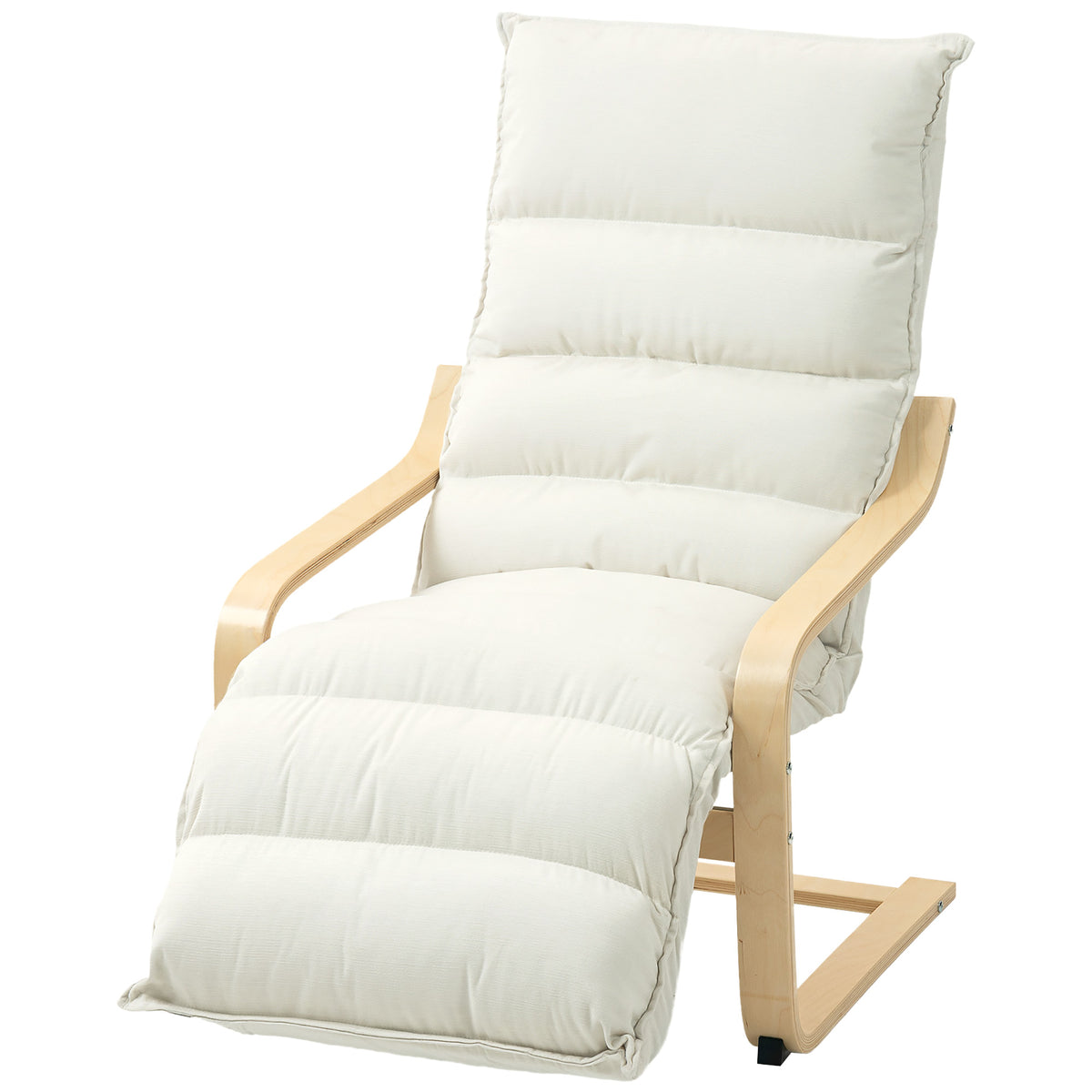 Fauteuil en velours blanc crème