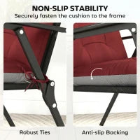 Ensemble de 4 coussins pour chaises, rouge vin