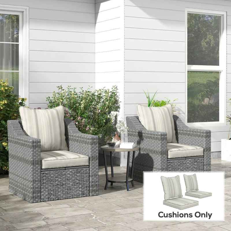 Ensemble de coussins de chaise, gris