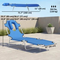 Chaise longue pliante d'extérieur