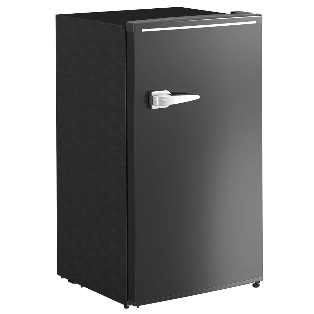 Mini-réfrigérateur rétro, réfrigérateur compact à une porte de 88 litres (3,1 pi³), thermostat réglable, 2 étagères en verre, noir