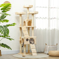 Arbre à chat multi-niveaux 67 po, beige