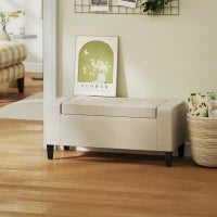 Banc coffre de 91 cm, beige