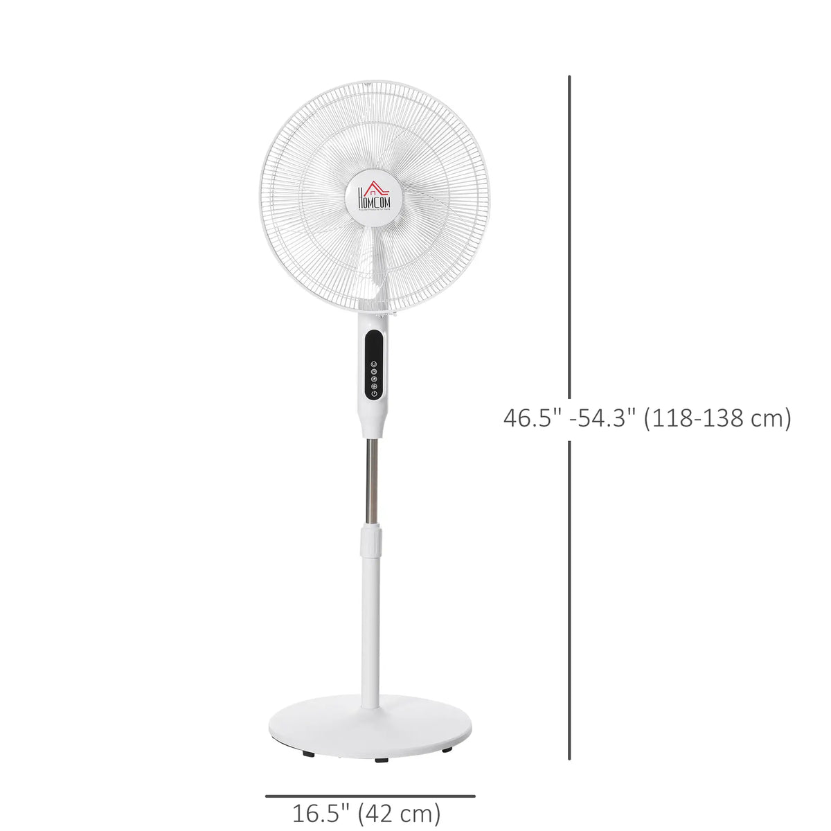 Ventilateur sur pied avec télécommande, ventilateur rafraîchissant sur pied, grand ventilateur électrique pour chambre à coucher, blanc