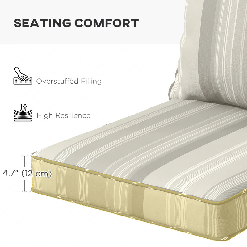 Ensemble de coussins de chaise, gris