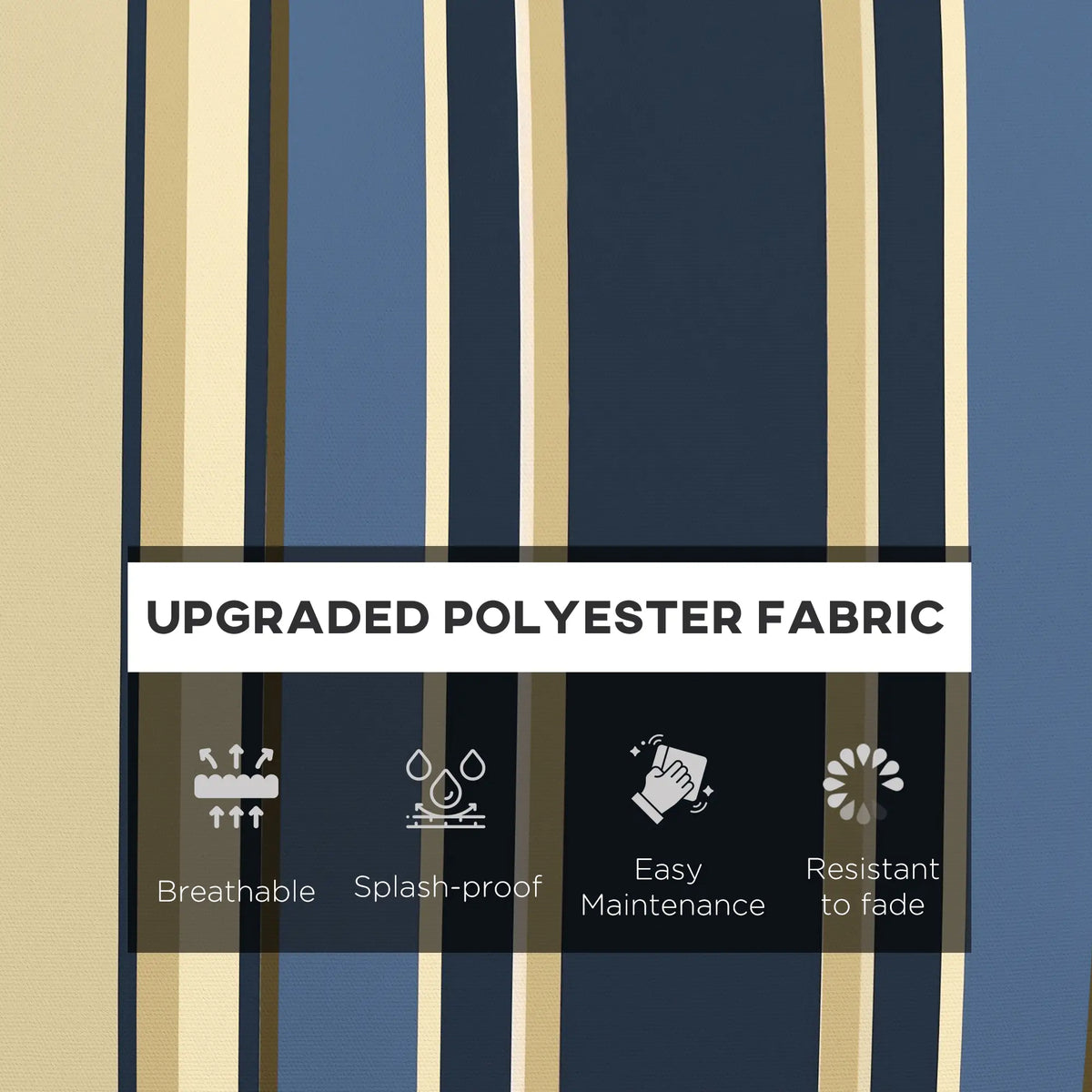 Ensemble de 2 coussins de rechange pour siège et dossier , pour chaises de patio intérieures et extérieures, bleu