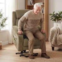 Fauteuil releveur électrique massant, brun