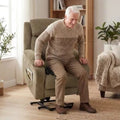 Fauteuil releveur électrique massant, brun