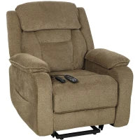 Fauteuil releveur électrique massant, brun
