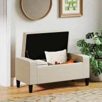 Banc coffre de 91 cm, beige