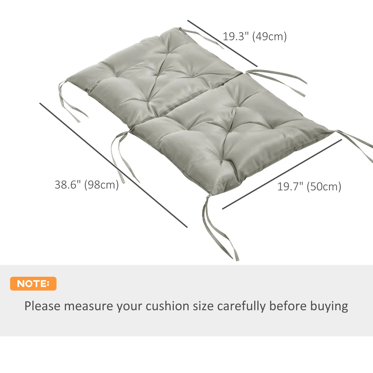 Ensemble de 2 coussins de chaise de jardin avec dossier pour transats, chaises berçantes, chaises longues, usage intérieur et extérieur