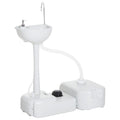 Évier de camping portable - Bassin de station de lavage des mains avec réservoir de récupération, distributeur de savon et porte-serviettes