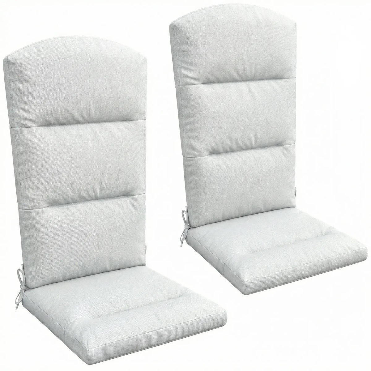 Coussins de rechange pour chaises de patio Adirondack, avec dossier et attaches, lot de 2, gris clair