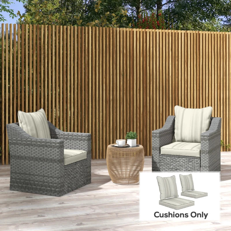 Ensemble de coussins de chaise, gris