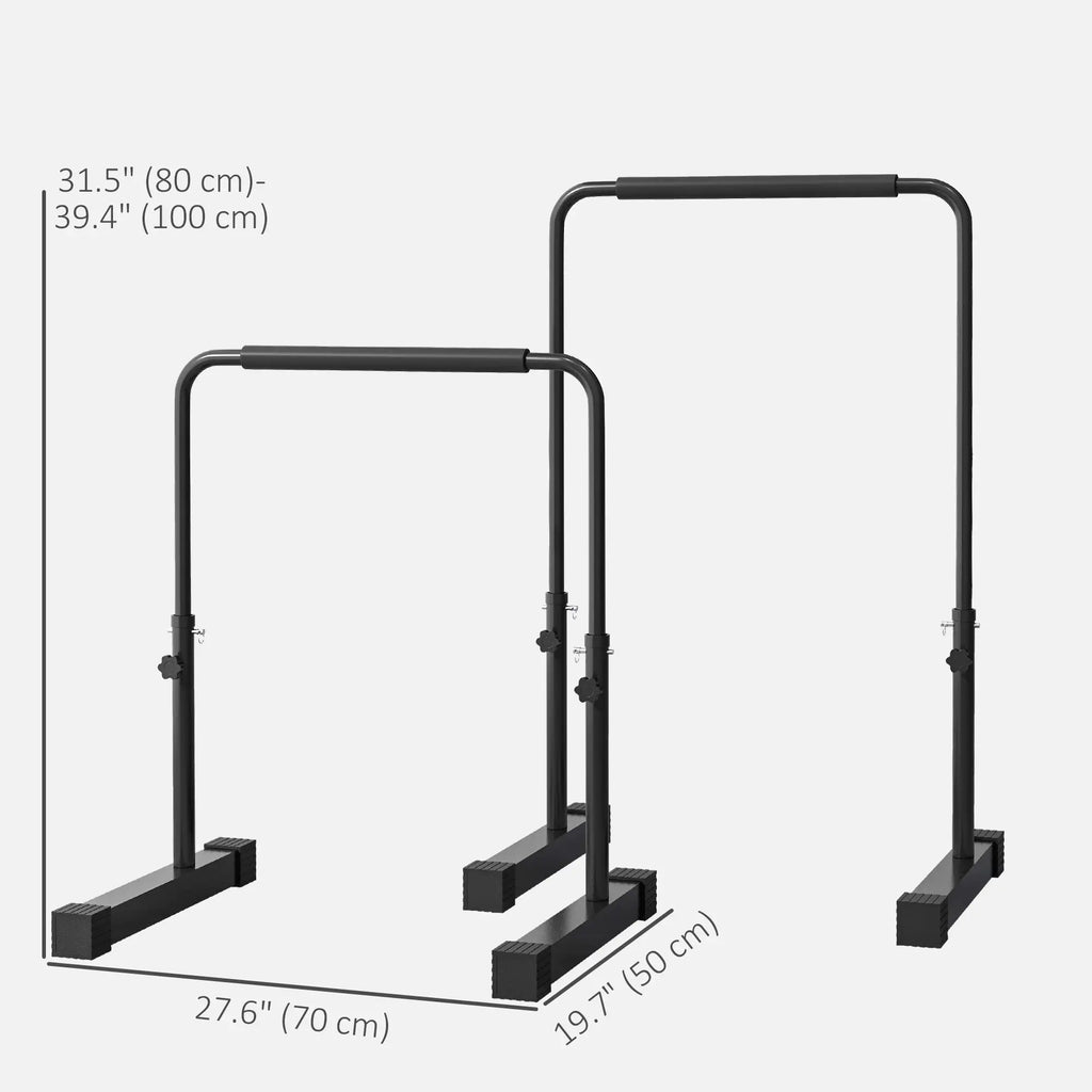 Barres de pompes, barres parallèles réglables avec 4 niveaux de hauteur pour entraînement de fitness à domicile