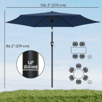 Parasol de terrasse 2,74 m
