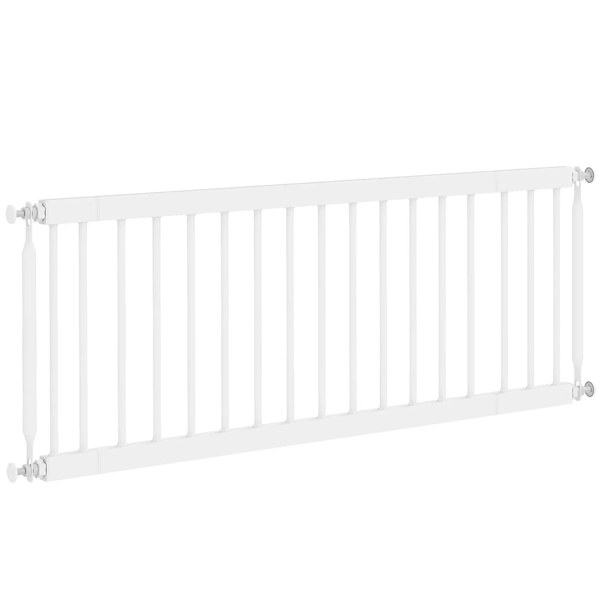 Barrière pour chien 26"-37", réglable, convient aux chiens de 35,5 cm de haut avec 5 cm d'extension, kit de fixation par pression pour escaliers et portes, blanche