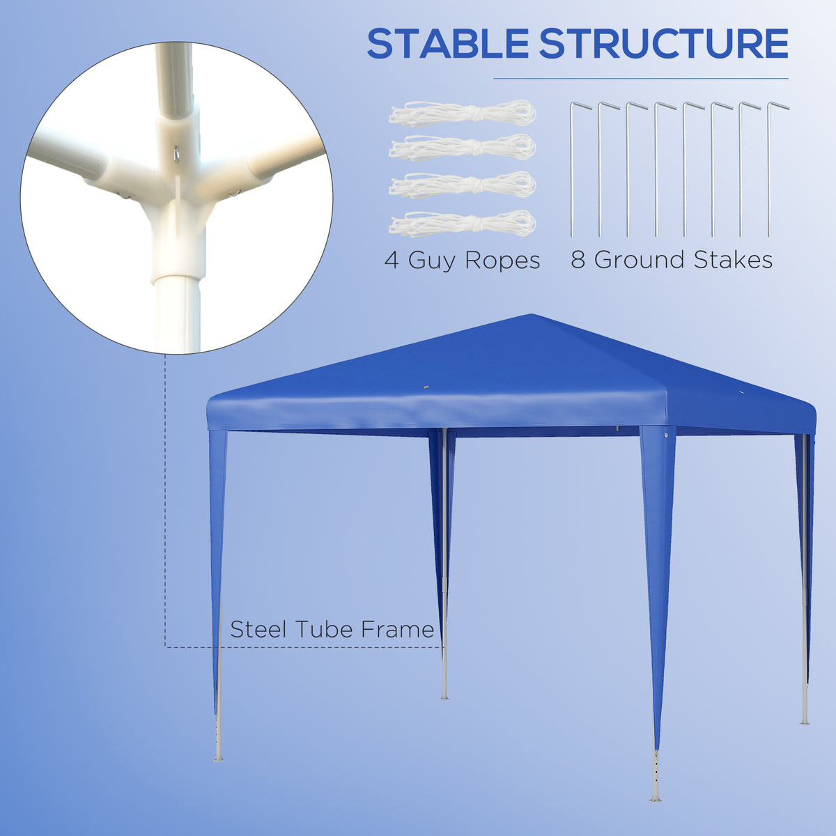 Chapiteau tente pliante 9 x 9 pi bleu
