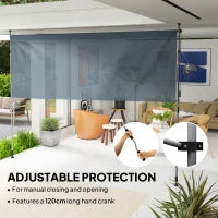 Store extérieur rétractable manuel 3,5 m x 3 m