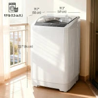 Laveuse portable compacte, blanche