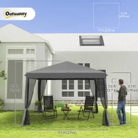 Toit pliant 3 m x 3 m