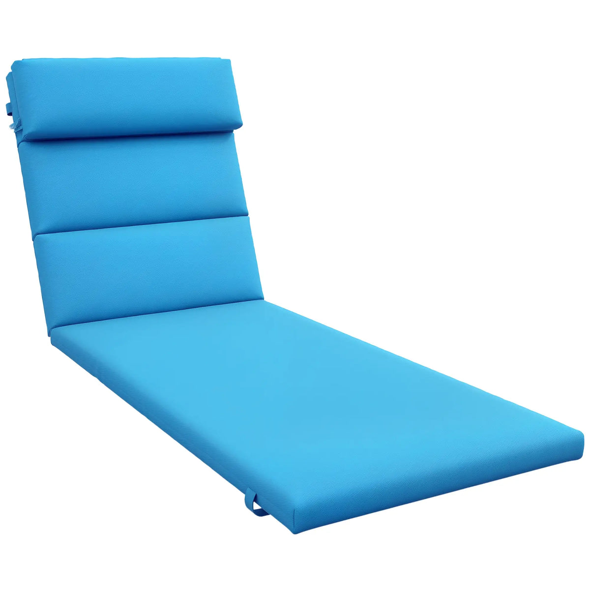 Coussins de rechange pour chaise longue de patio, avec appui-tête et attaches, turquoise