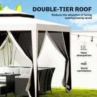 Tente de réception extérieure 3 m x 3 m