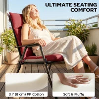 Ensemble de 4 coussins pour chaises, rouge vin