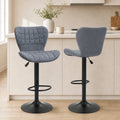 Ensemble de 2 tabourets de bar pivotants, gris