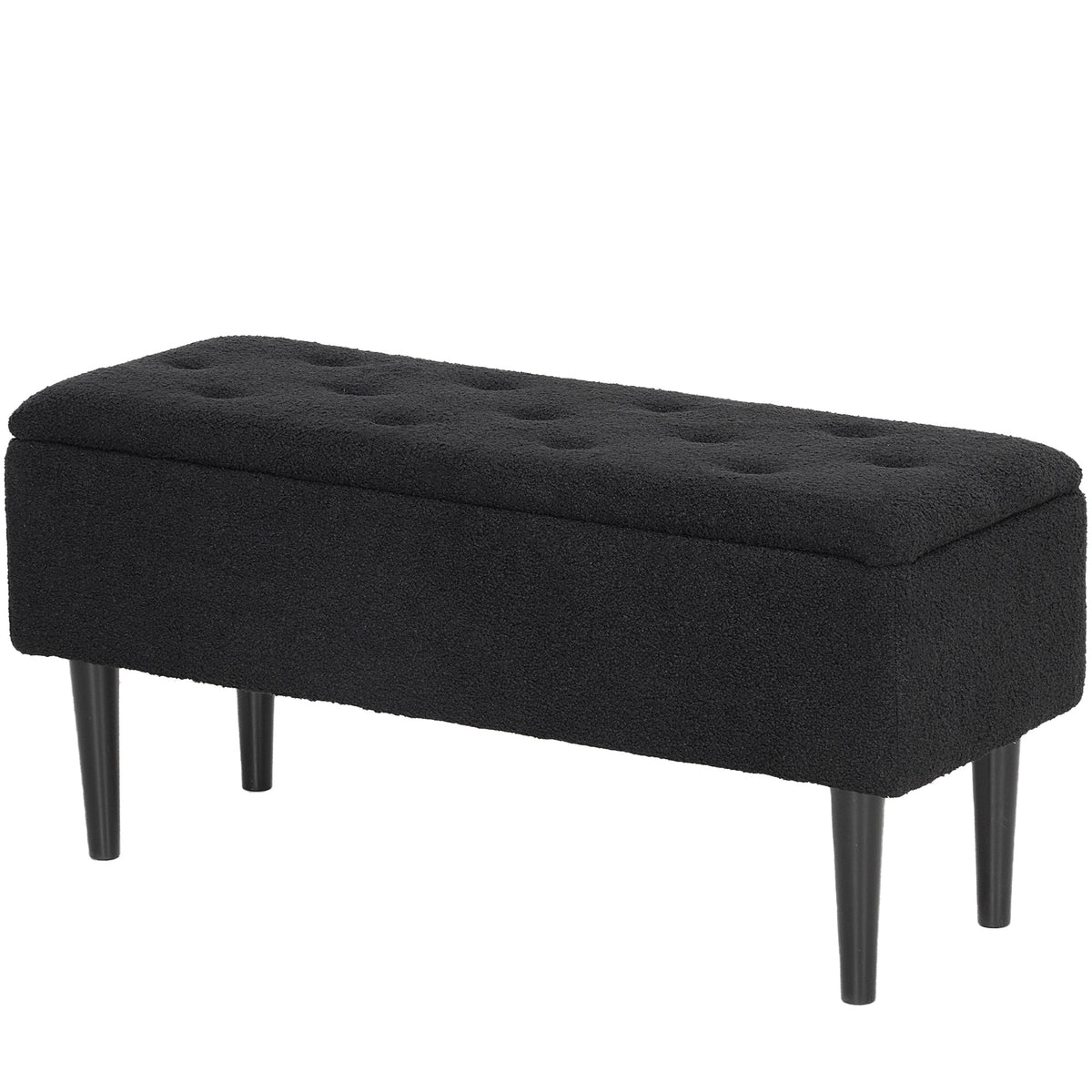Banc ottoman avec rangement noir