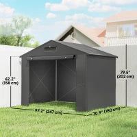 Abri de rangement portable 8 x 6 pi