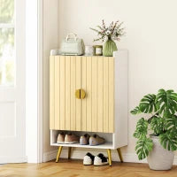 Meuble à chaussures dentrée, naturel