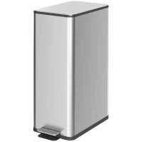 Poubelle de cuisine 20 L en acier inoxydable, argent
