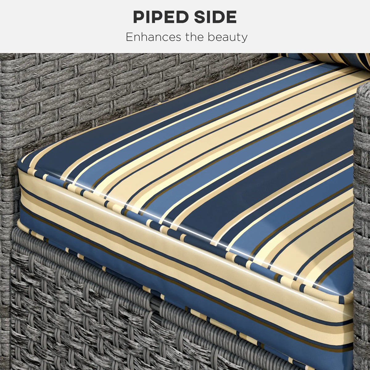 Ensemble de 2 coussins de rechange pour siège et dossier , pour chaises de patio intérieures et extérieures, bleu